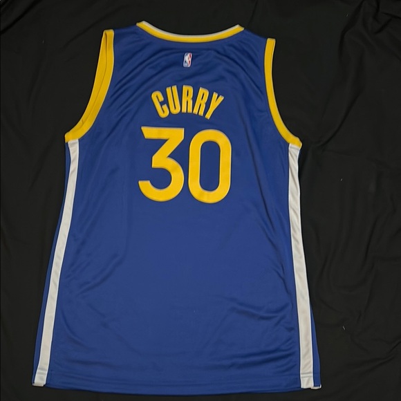 S. Curry #30 Golden State Warriors Blue Jersey Youth XL - Picture 4 of 4